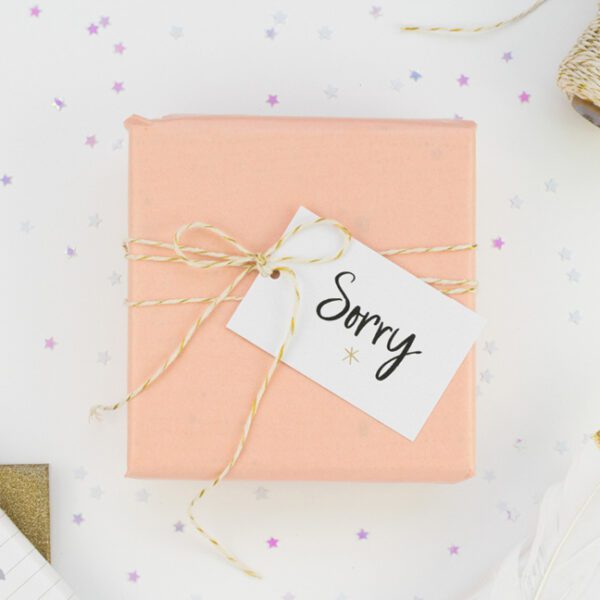 sorry cadeaulabel