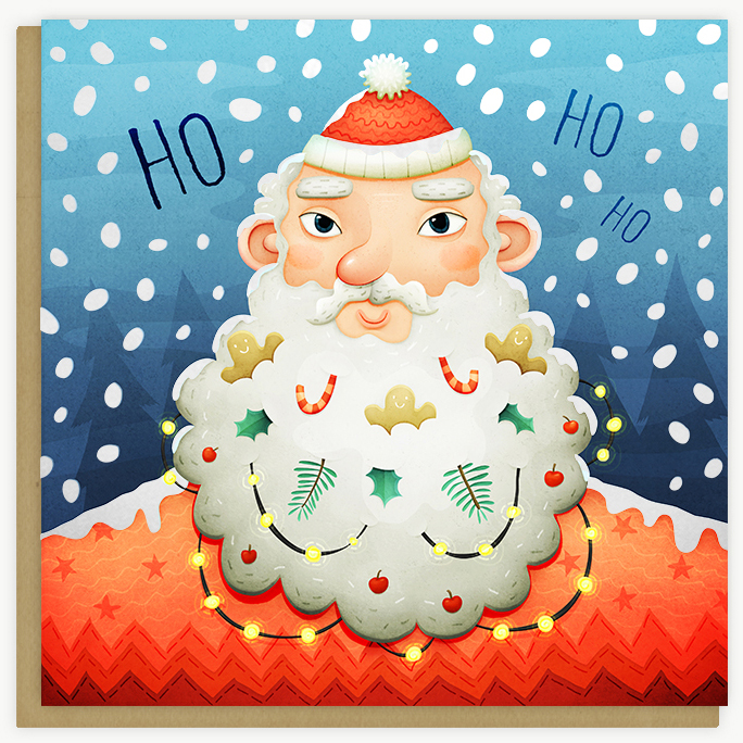 Lea-Vervoort-kerst-kaart-ho-ho-ho-kerstman