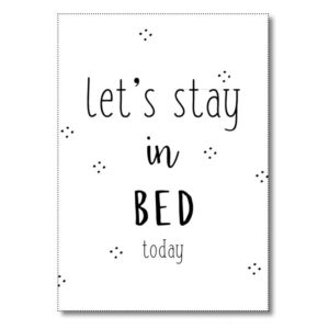 miekinvorm-ansichtkaart-lets-stay-in-bed-today-voorkant
