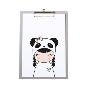 klembord-grijskarton-zoedt-a4-poster-panda-meisje