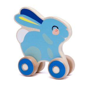 petit-monkey-houten-duwfiguur-konijn-blauw
