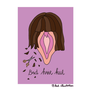 kut illustraties bad hair kut