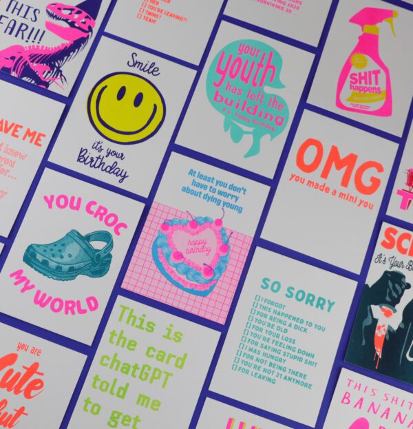 Studio Inktvis Riso print - Smile it's your birthday - Afbeelding 3