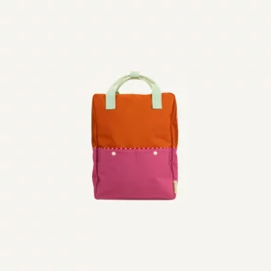 sticky lemon backpack large better together in de kleuren oranje en roze